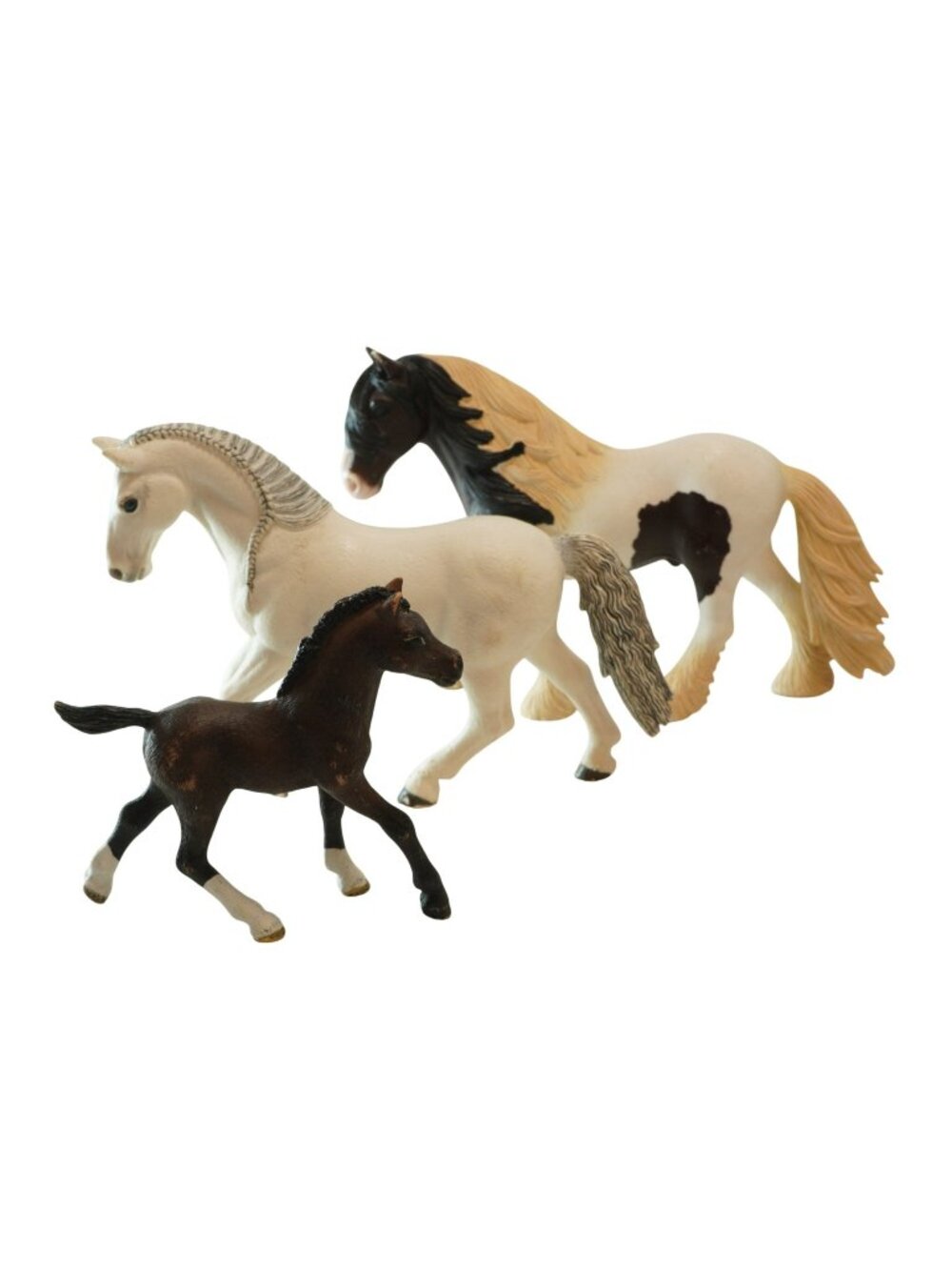 Schleich Horse Figure Set Of 3 - Pinto 13831, Mare 13737, Foal 13762